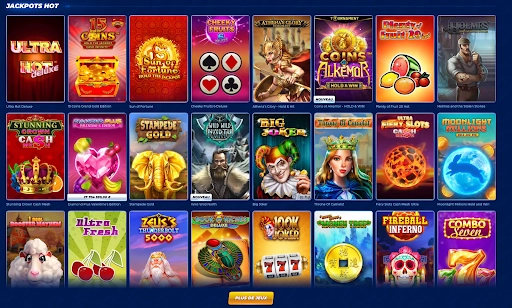 Sélection de jeux à jackpot sur BassBet avec des machines à sous populaires.