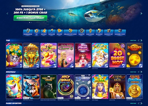 Page d’accueil du casino BassBet avec bonus de bienvenue et jeux populaires.